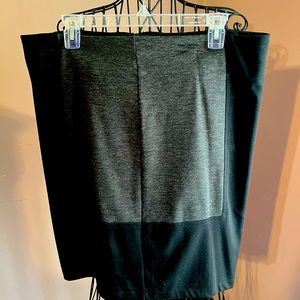 Black and charcoal grey block pattern mini skirt